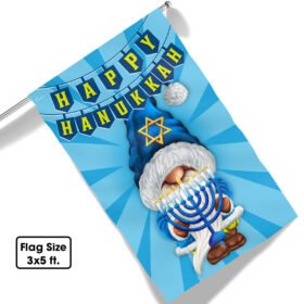 Happy Hanukkah Gnome Flag BNN729F