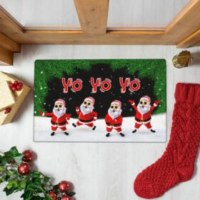 Christmas Santa Claus Doormat Funny Yo Yo Yo LNT829DM