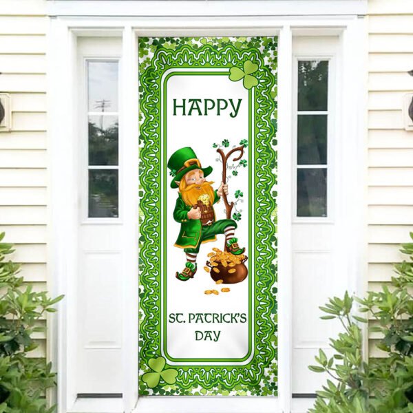 St. Patrick's Day Door Cover Irish Leprechaun Decoration TQN815D
