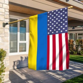 Ukrainian American Flag Stand With Ukraine Flag TRL1969Fv1