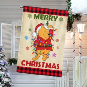 Pooh Christmas Flag Merry Christmas LNT838F