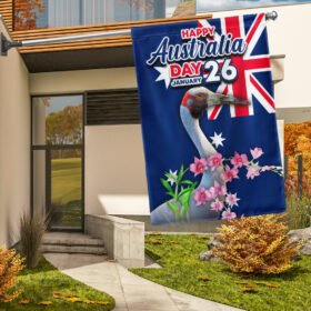 Australia Brolga Happy Australia Day January 26th Flag MLN818F