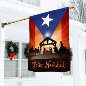 Feliz Navidad Puerto Rico Flag TQN779F