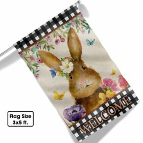 Happy Easter Day Bunny Flag TQN865F