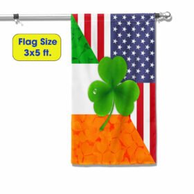 Irish Shamrock American Flag MLN911F