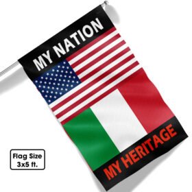 Italy And America Flag My Nation My Heritage TQN680F