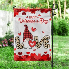 Happy Valentine's Day Gnome Love Flag TQN837F