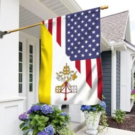 The USA Papal Flag Vatican City Flag Religious Flag United States Flag TPT556F