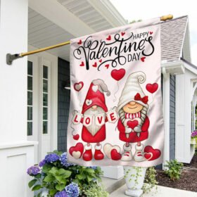Happy Valentine's Day Gnome Couple Flag TQN845F