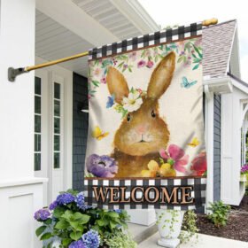 Happy Easter Day Bunny Flag TQN865F