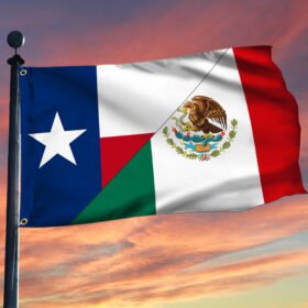 Texas And Mexico Grommet Flag TPT563GF