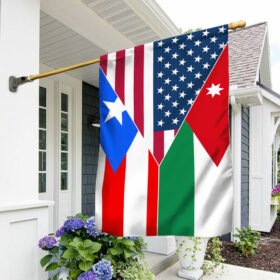 Puerto Rican, USA and Jordan Friendship Flag QTR405F