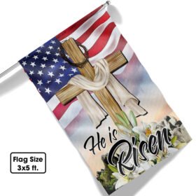 Easter Jesus He Is Risen American Flag MLN983F