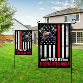 Proud Firefighter Aunt Flag TPT2898Fv4