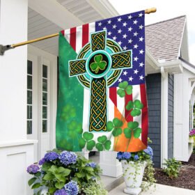 Celtic Cross Flag Irish By Blood American By Birth Patriot By Choice DDH3129F