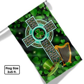 Irish Celtic Cross Irish Blessing St. Patrick Day Flag MLN1000F