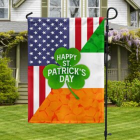 Irish Shamrock American Flag Happy St. Patrick's Day MLN911Fv1