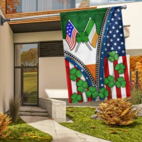 Irish Shamrock Happy St.Patrick Day American Flag MLN1017F