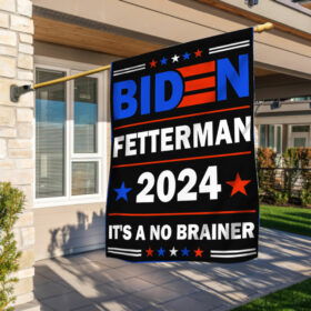 Biden Fetterman 2024 It's A No Brainer Anti-Biden Flag TQN719F