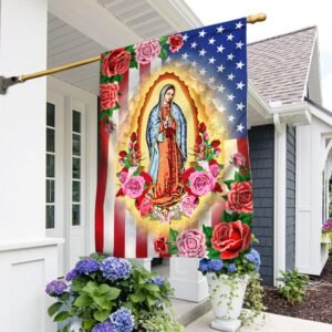 Mary, Mother of Jesus. Our Lady of Guadalupe American Flag TPT102F