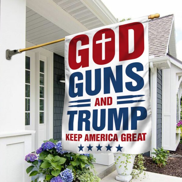 God Guns And Trump Keep America Flag TQN1051F