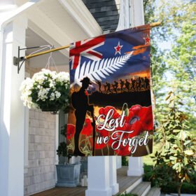 Lest We Forget, Anzac Day, Veterans, New Zealand Flag TPT674F