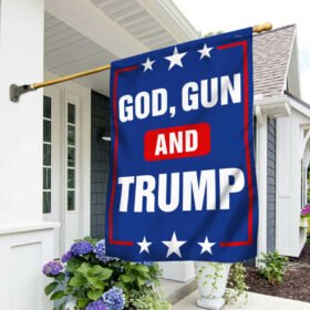 Trum 2024 Flag God Gun and Trump TQN809F