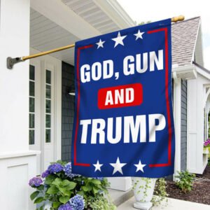 Trump 2024 Flag God Gun and Trump TQN809F