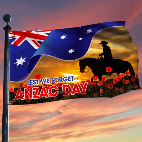 ANZAC Day Australia Grommet Flag Lest We Forget TQN1084GF