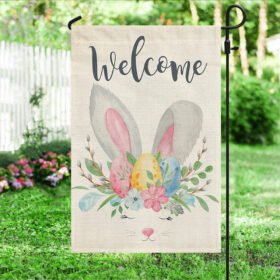 Easter Bunny Welcome Flag TQN1036F