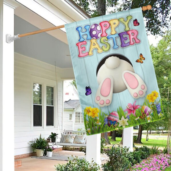 Happy Easter Flag Bunny Eggs TQN953F