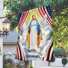 Mary, Mother of Jesus. Our Lady of Guadalupe American Flag TPT102F