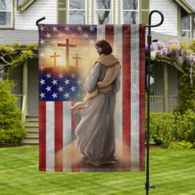 Resurrection of Jesus Christ American Flag MLN1118F