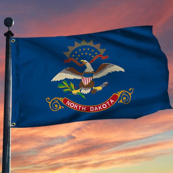 North Dakota Flag North Dakota US State Grommet Flag QTR446GF