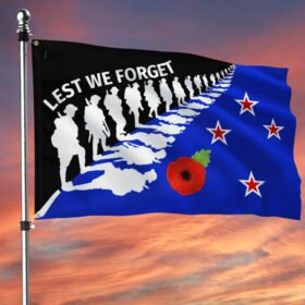 New Zealand Anzac Day Lest We Forget Grommet Flag MLN1154GF
