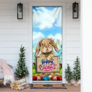 Happy Easter Bunny Door Cover QNK701Dv1