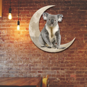 Koala On The Moon Hanging Metal Sign QNK1005MSv20