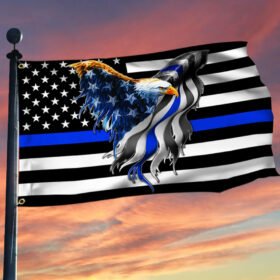 The Thin Blue Line Flag Back The Blue American Eagle Flag THB3440GF