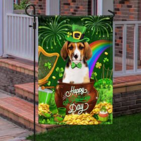 Basset Hound Dog Happy Patrick's Day Flag TQN823F