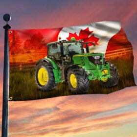 Tractor Canadian Farmers Grommet Flag QNK1065GFv1