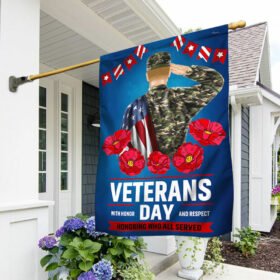 Veterans Day With Honor And Respect Flag TQN1005F