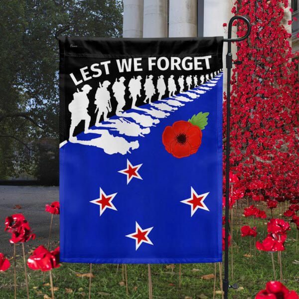 New Zealand Anzac Day Lest We Forget Flag MLN1154F
