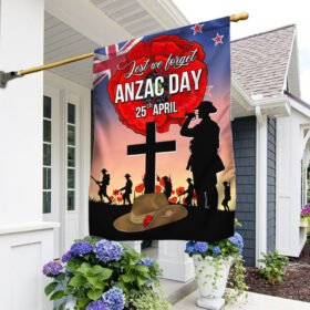 ANZAC Day Flag New Zealand Lest We Forget 25th April TQN1033F