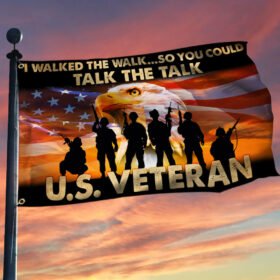 U.S. Veteran Grommet Flag I Walked The Walk TQN1015GF