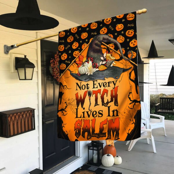 Halloween Witch Not Every Witch Lives in Salem Flag BNN483F
