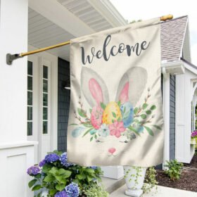 Easter Bunny Welcome Flag TQN1036F