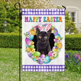 Happy Easter Black Cat Flag TQN985F
