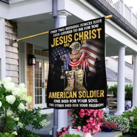 U.S. Veteran Day Flag Jesus Christ And The American Soldier TQN1013F