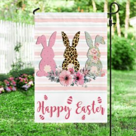 Happy Easter Floral Bunny Flag TQN1024F