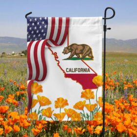 California State With California Poppy Flag MLN1111Fv4